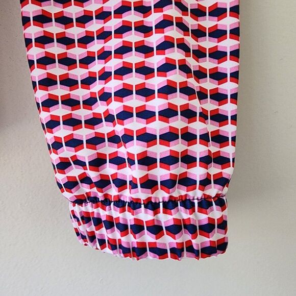 Lady Hagan Full Zip Athletic Jacket | Med | Retro Geo Cherry Red NWT - Picture 7 of 10